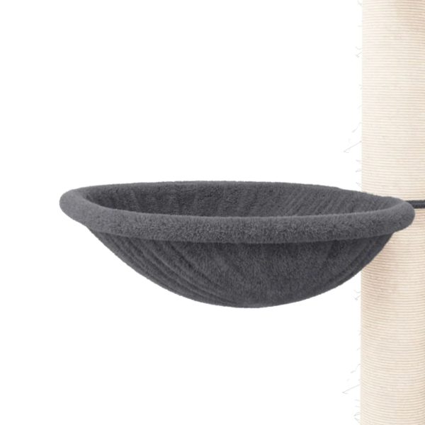 Albero Per Gatti Con Tiragraffi In Sisal Grigio Scuro 94 cm - Image 6