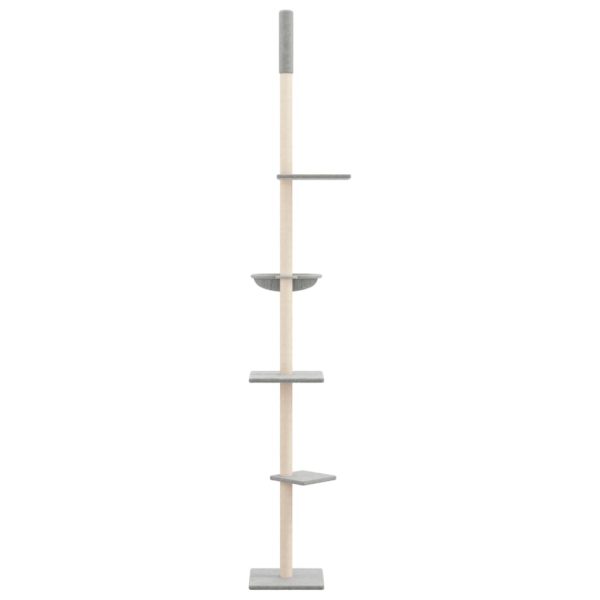 Albero Per Gatti Pavimento Soffitto Grigio Chiaro 263,5-289,5cm - Image 4