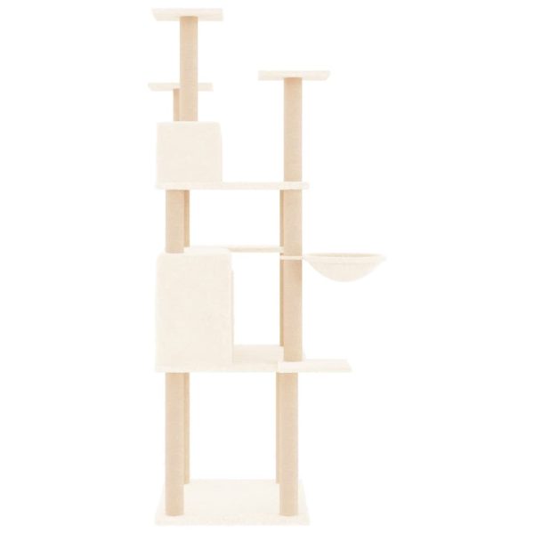 Albero Per Gatti Con Tiragraffi In Sisal Crema 166 cm - Image 4