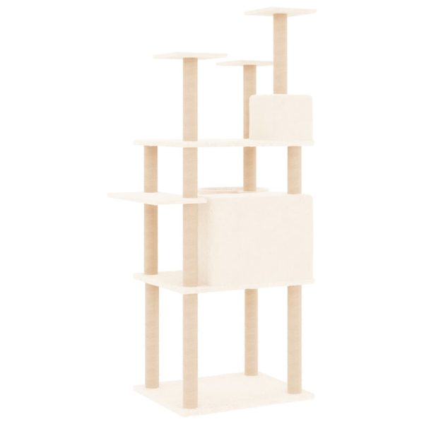Albero Per Gatti Con Tiragraffi In Sisal Crema 166 cm - Image 5