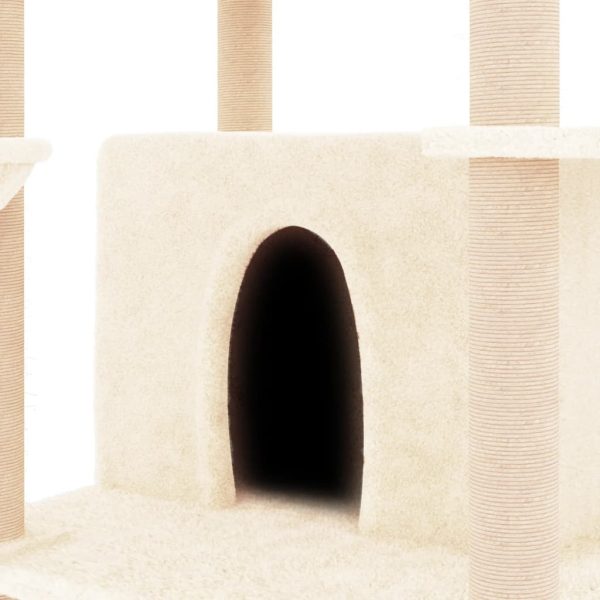 Albero Per Gatti Con Tiragraffi In Sisal Crema 166 cm - Image 6