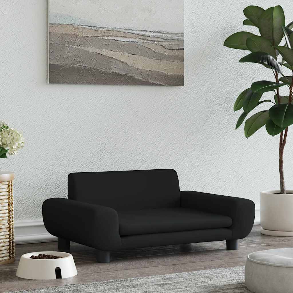Lettino Per Cani Nero 70x45x33 Cm In Velluto