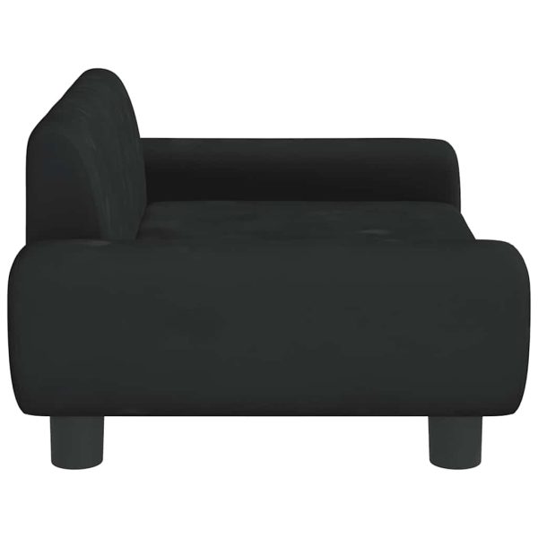 Lettino Per Cani Nero 70x45x33 Cm In Velluto - Image 4