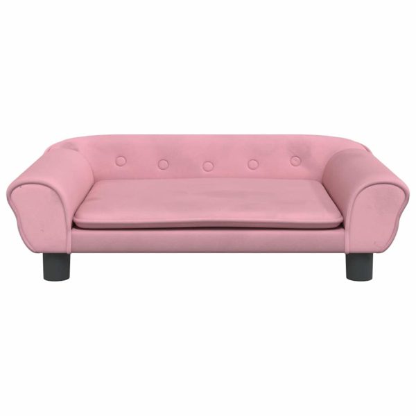 Lettino Per Cani Rosa 70x48x22 Cm In Velluto - Image 3
