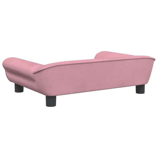 Lettino Per Cani Rosa 70x48x22 Cm In Velluto - Image 5