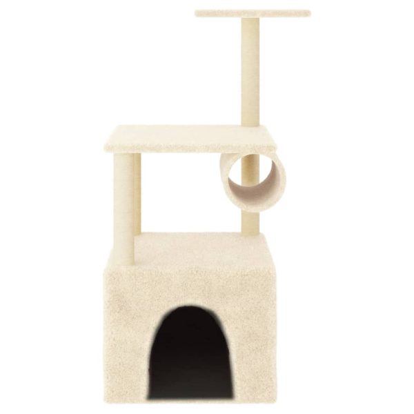 Albero Per Gatti Con Tiragraffi In Sisal Crema 109,5 cm - Image 3
