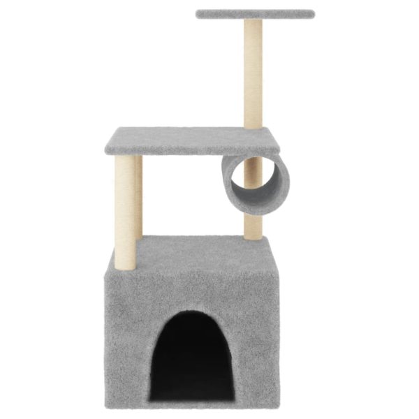 Albero Per Gatti Con Tiragraffi In Sisal Grigio Chiaro 109,5 cm - Image 3