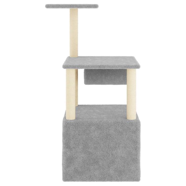 Albero Per Gatti Con Tiragraffi In Sisal Grigio Chiaro 109,5 cm - Image 4