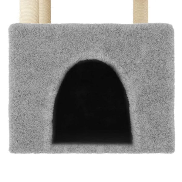Albero Per Gatti Con Tiragraffi In Sisal Grigio Chiaro 109,5 cm - Image 5