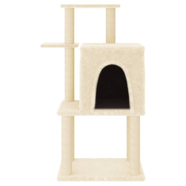 Albero Per Gatti Con Tiragraffi In Sisal Crema 97 cm - Image 3