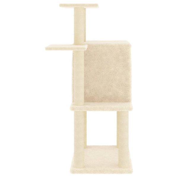 Albero Per Gatti Con Tiragraffi In Sisal Crema 97 cm - Image 4