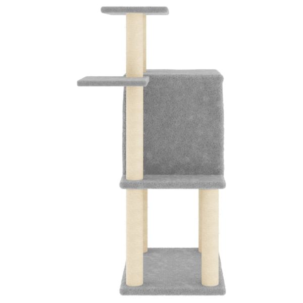 Albero Per Gatti Con Tiragraffi In Sisal Grigio Chiaro 97 cm - Image 4