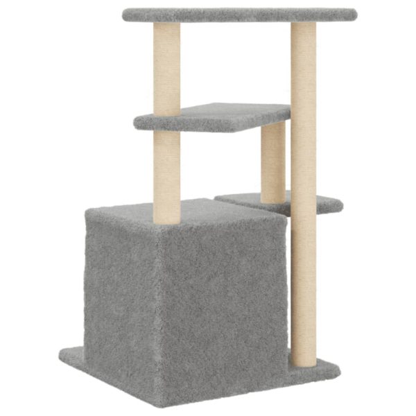 Albero Per Gatti Con Tiragraffi In Sisal Grigio Chiaro 83,5 cm - Image 6