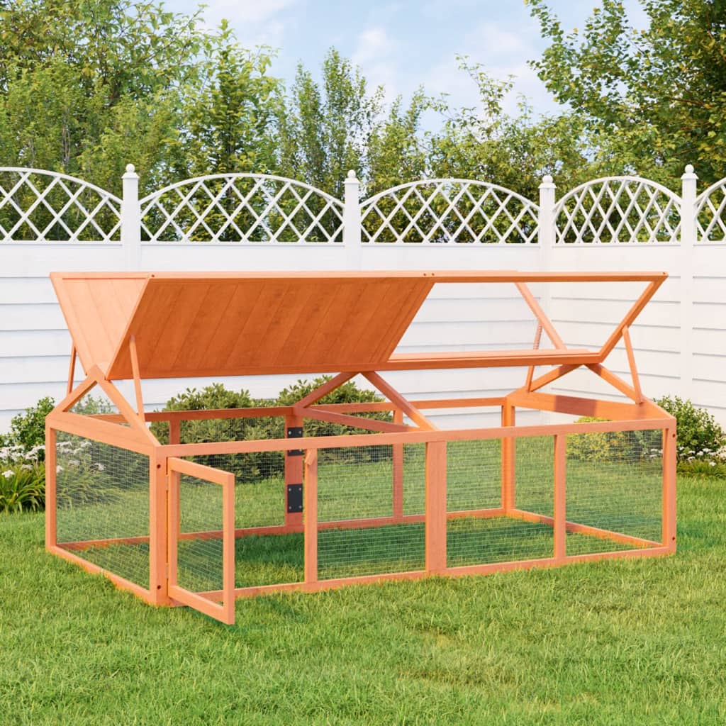 Box Per Animali Marrone 200x112,5x74 Cm Legno Massello Di Pino