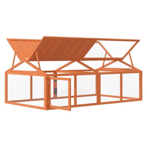 Box Per Animali Marrone 200x112,5x74 Cm Legno Massello Di Pino - Image 4