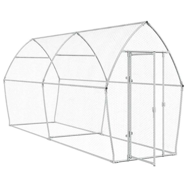 Gabbia Per Polli Argento 400x105x182 Cm In Acciaio Zincato - Image 3