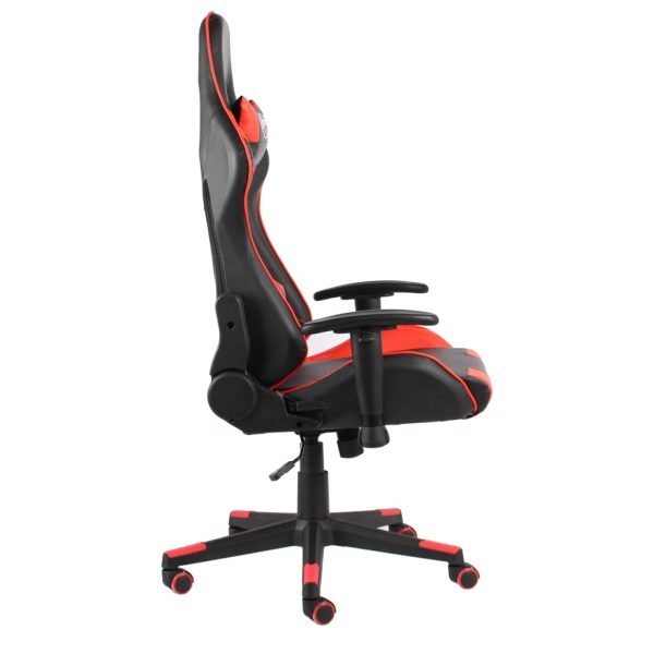 Sedia Da Gaming Girevole Rossa In Pvc - Image 3