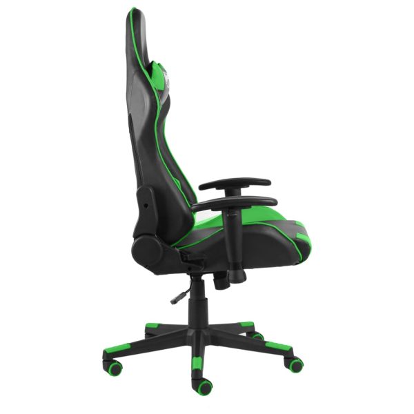 Sedia Da Gaming Girevole Verde In Pvc - Image 3