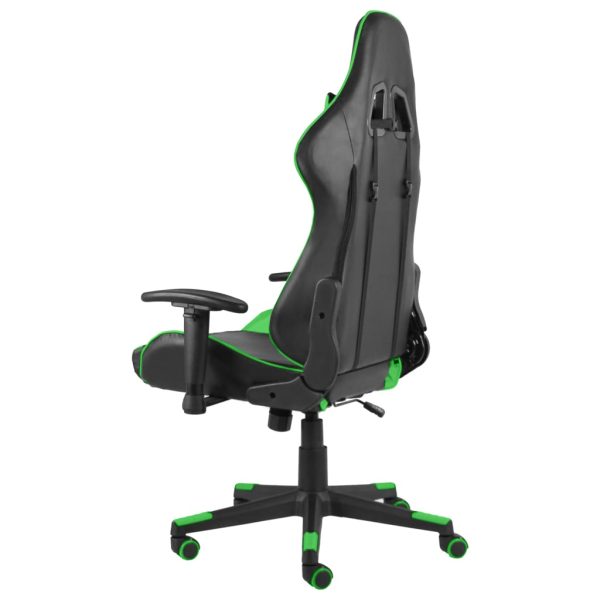 Sedia Da Gaming Girevole Verde In Pvc - Image 4