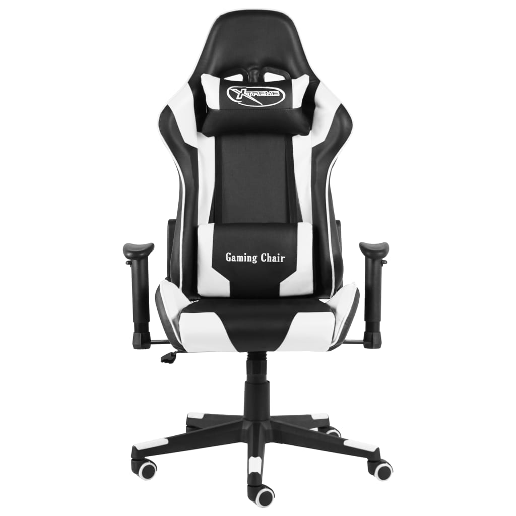 Sedia Da Gaming Girevole Bianca In Pvc