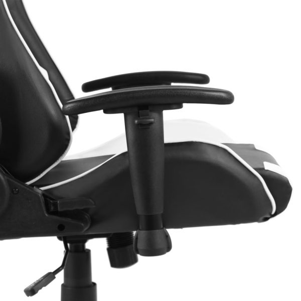 Sedia Da Gaming Girevole Bianca In Pvc - Image 5