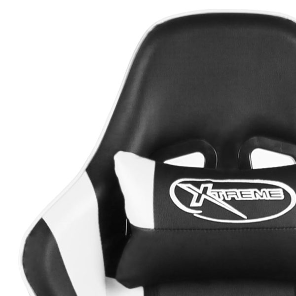 Sedia Da Gaming Girevole Bianca In Pvc - Image 6