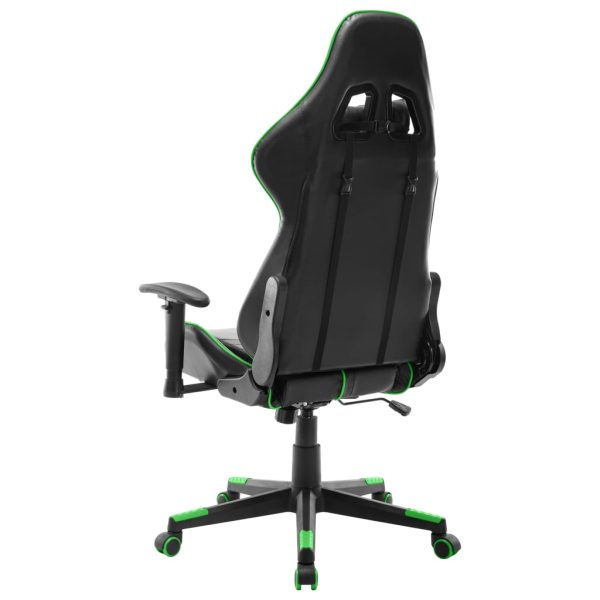 Sedia Da Gaming Nera E Verde  In Similpelle - Image 4