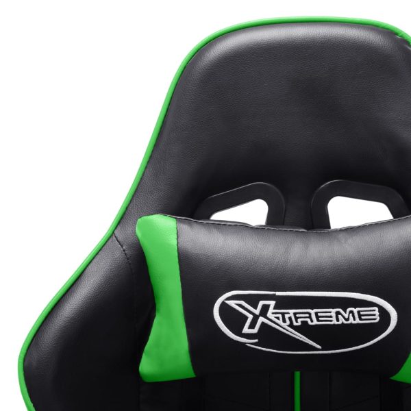 Sedia Da Gaming Nera E Verde  In Similpelle - Image 6