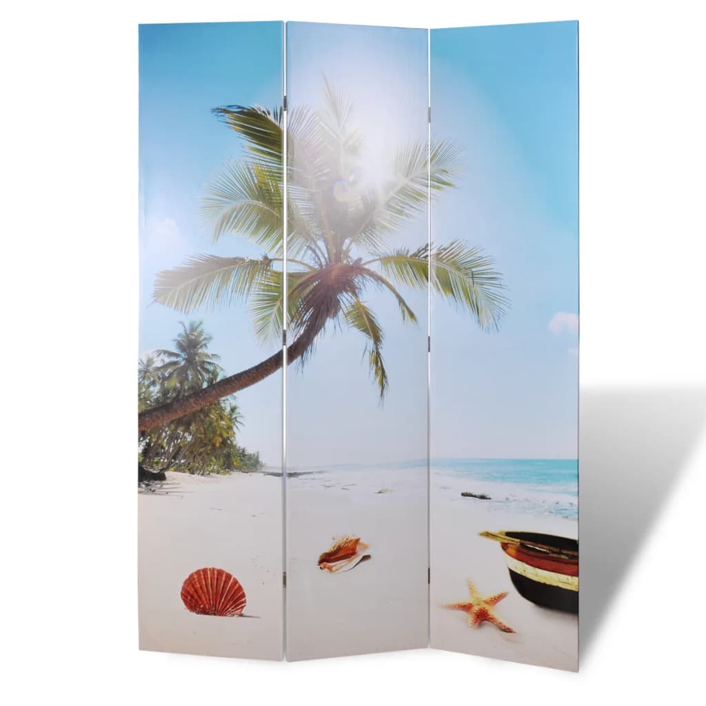 Paravento Pieghevole 120x170cm Con Stampa Spiaggia