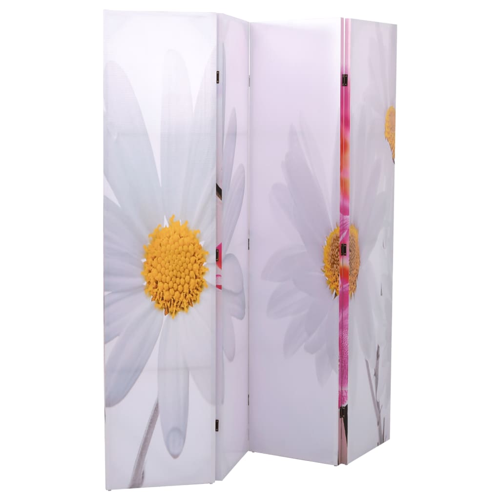 Paravento Pieghevole 160x170cm Con Stampa Fiore