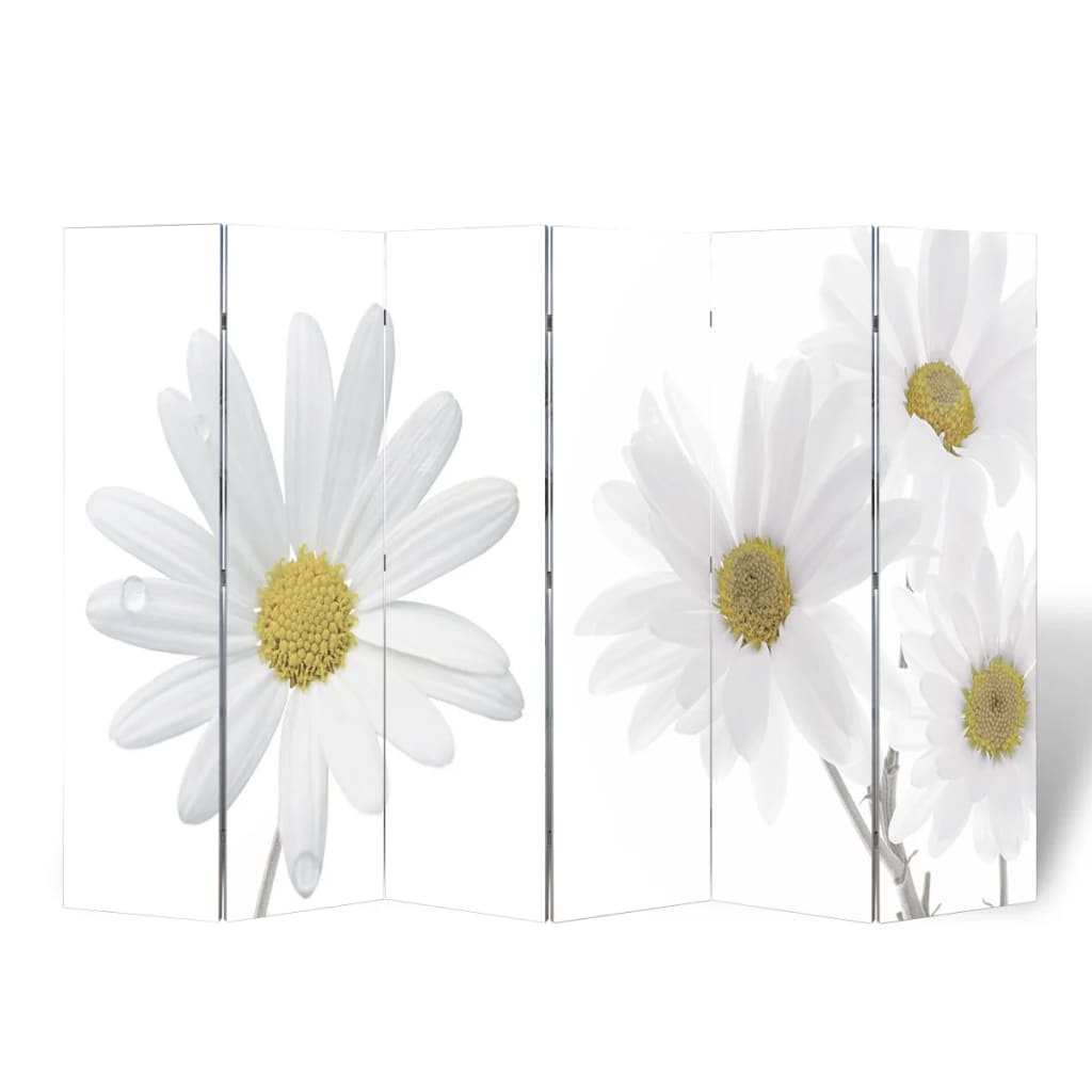 Paravento Pieghevole 217x170 Cm Con Stampa Fiore