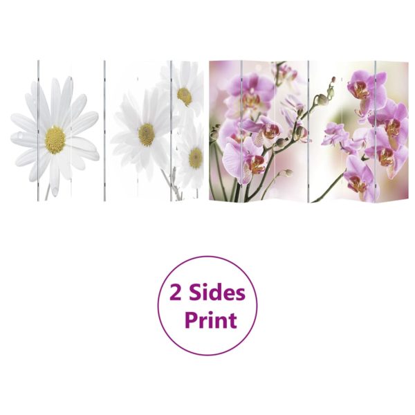 Paravento Pieghevole 217x170 Cm Con Stampa Fiore - Image 6