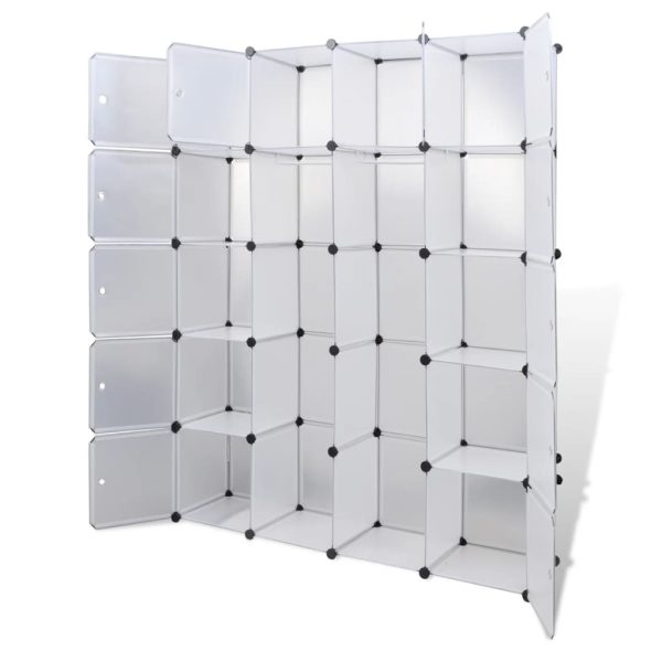 Armadietto Modulare 14 Scomparti Bianco 37 X 146 X 180,5 cm - Image 4
