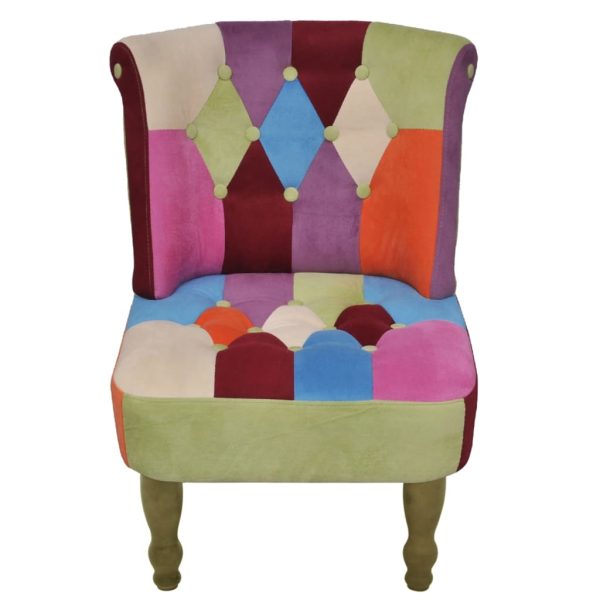 Poltrone Francesi 2 Pz Design Patchwork In Tessuto - Image 3