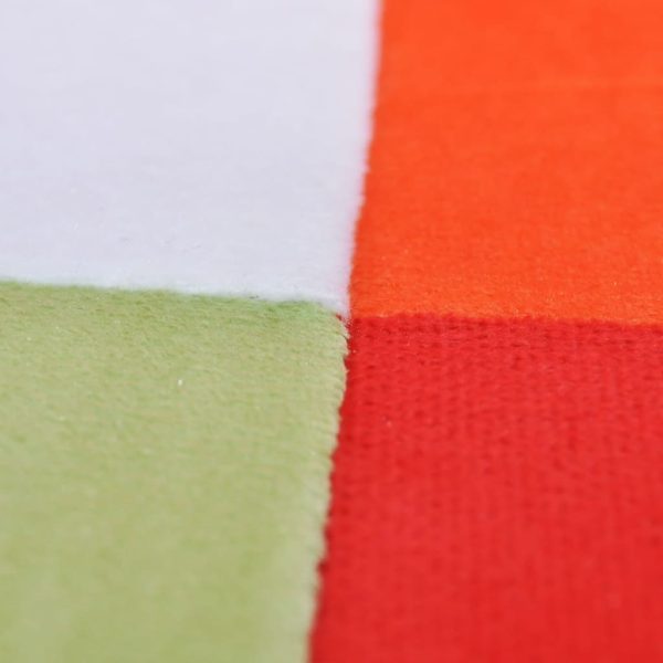 Poltrona A Cubo Con Gambe Cromo E Design Patchwork In Tessuto - Image 6