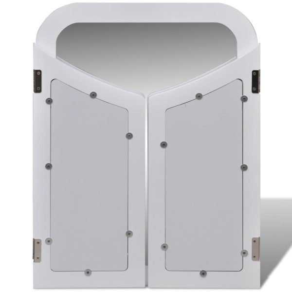 Toletta 3-IN-1 Con Specchio Sgabello E 2 Cassetti Bianca - Image 6