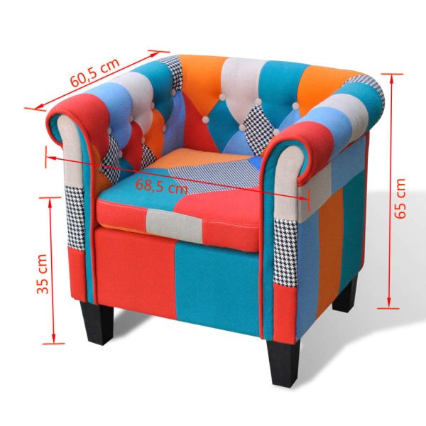 Poltrona Con Design Patchwork In Tessuto - Image 5