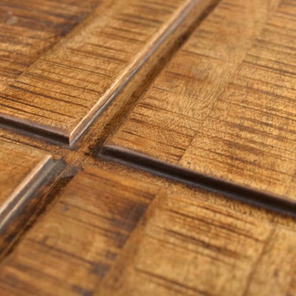 Tavolino Da Salotto Marrone Quadrato In Legno Massello Di Mango - Image 6