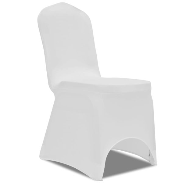 Coprisedia In Tessuto Elasticizzato Bianco Set 6 pz - Image 2