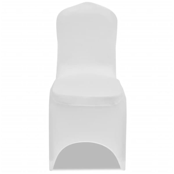 Coprisedia In Tessuto Elasticizzato Bianco Set 6 pz - Image 3