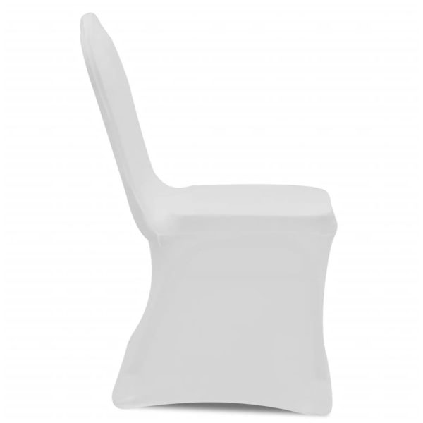 Coprisedia In Tessuto Elasticizzato Bianco Set 6 pz - Image 4