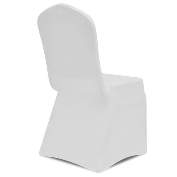 Coprisedia In Tessuto Elasticizzato Bianco Set 6 pz - Image 5