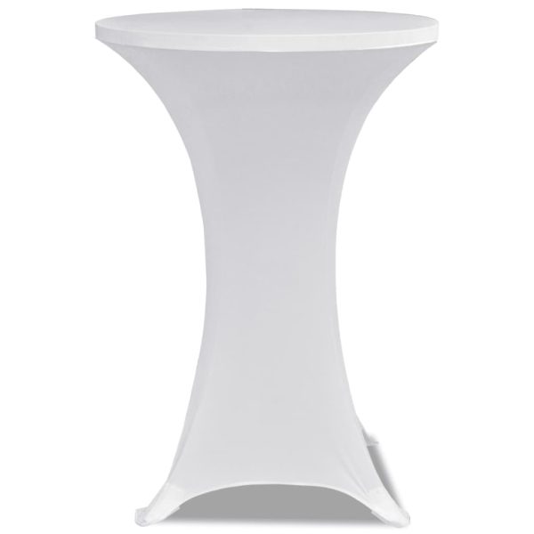 Copritavolo ?60 Cm Bianco Tessuto Elasticizzato 2 Pezzi - Image 3