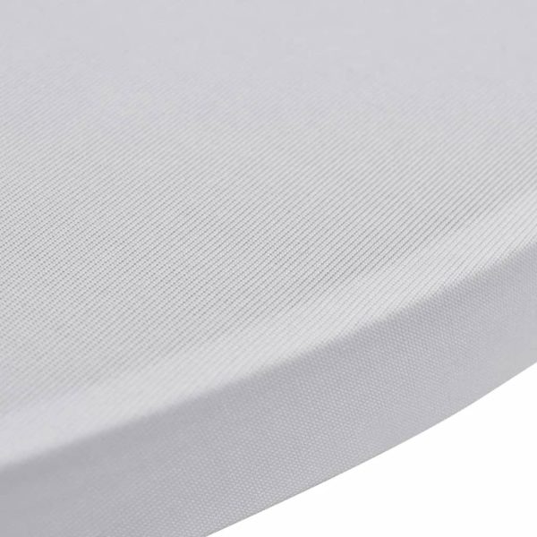 Copritavolo ?60 Cm Bianco Tessuto Elasticizzato 2 Pezzi - Image 4