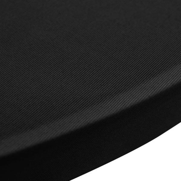 Copritavolo ?80 Cm Nero Tessuto Elasticizzato 2 Pezzi - Image 4