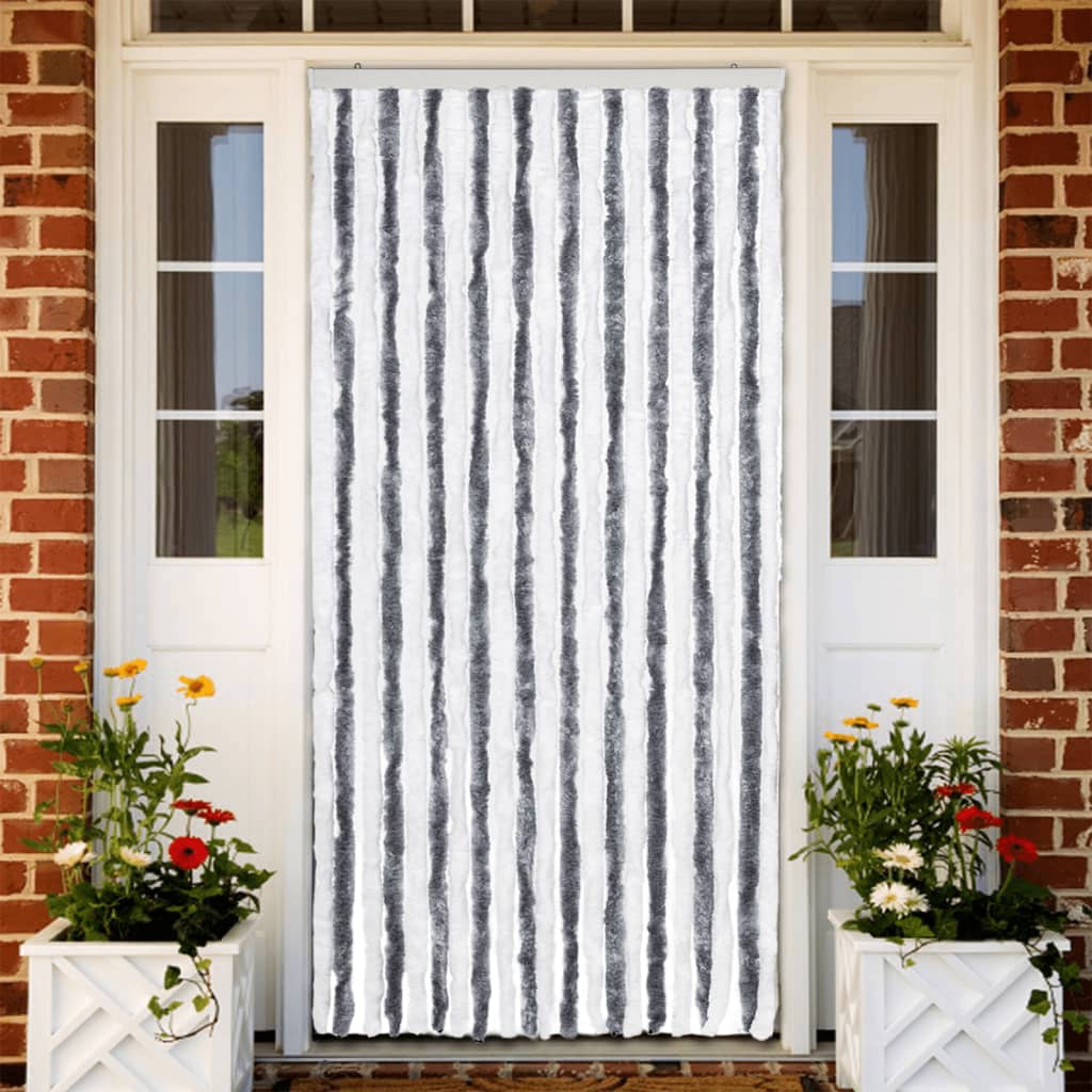 Zanzariera Grigio E Bianco 90x220 Cm Ciniglia
