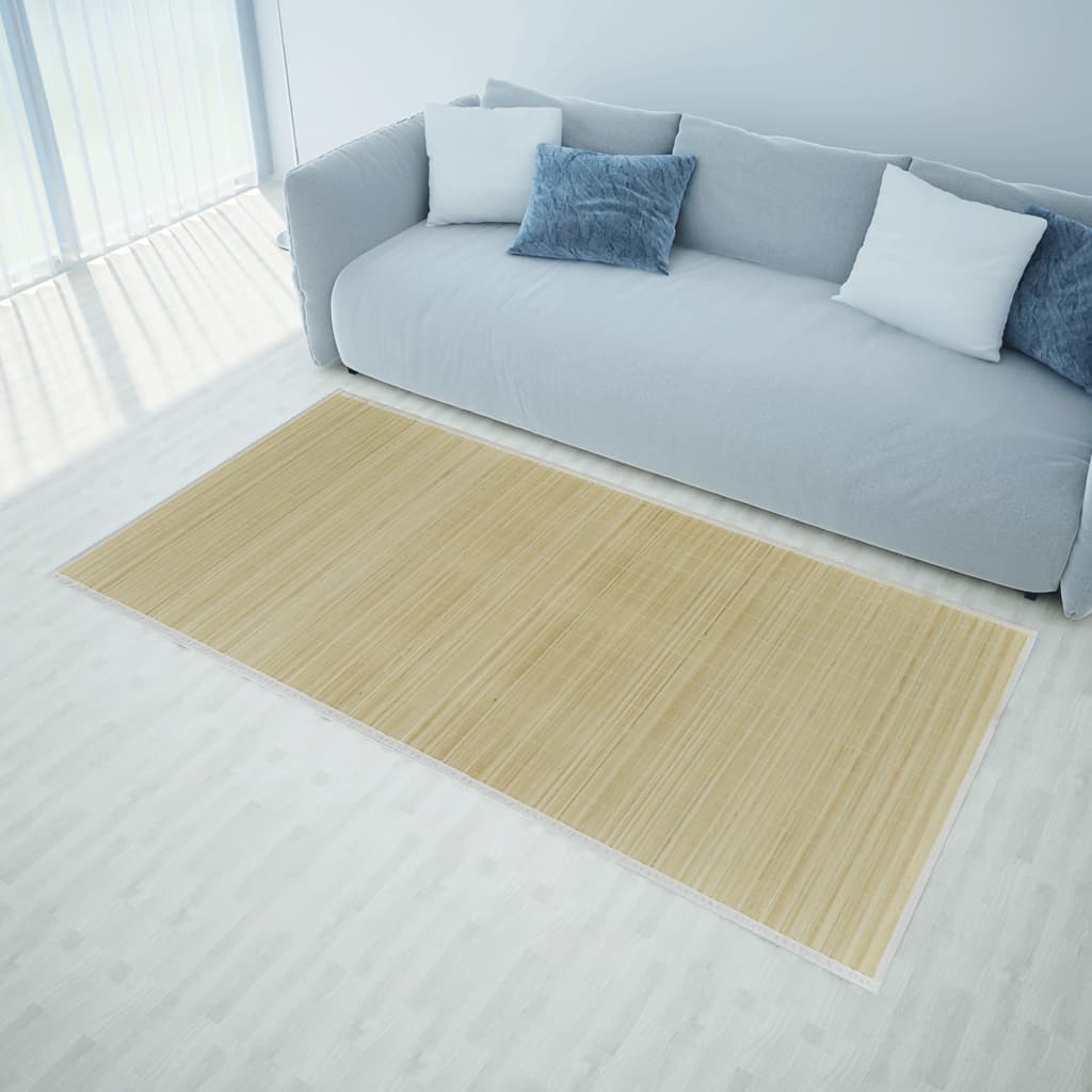 Tappeto Rettangolare In Bambù Naturale 80 X 300 cm