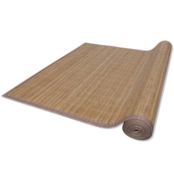 Tappeto Rettangolare In Bambù Marrone 150 X 200 cm - Image 3
