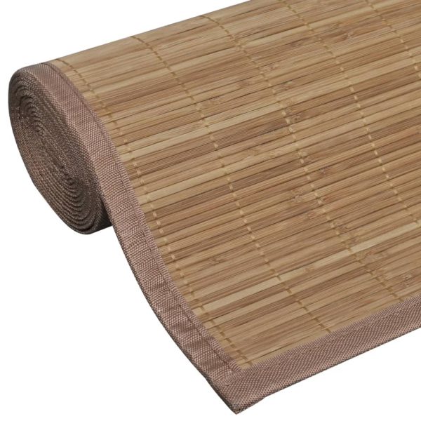 Tappeto Rettangolare In Bambù Marrone 150 X 200 cm - Image 5