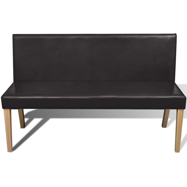 Panca 139,5 Cm Marrone Scuro In Similpelle - Image 3